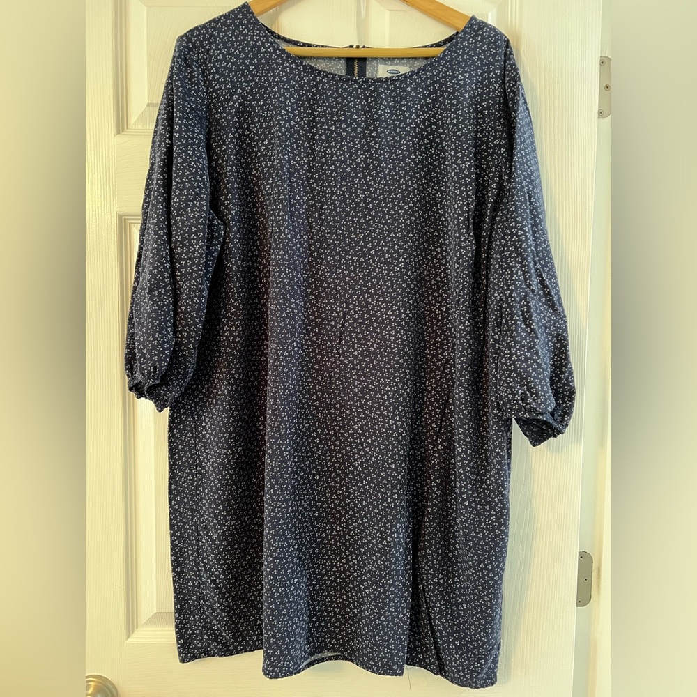 Old Navy Blue Patterned Dress - Picture 4 of 10